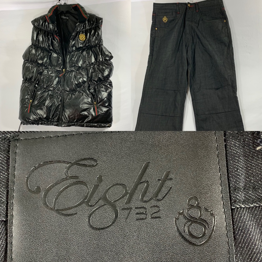 Eight 732 Puffy Vest & Jeans outfit NWOT  C-6